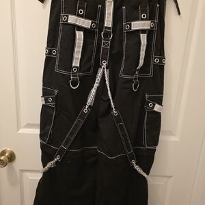 Dolls Kill Black and White Tripp Pants